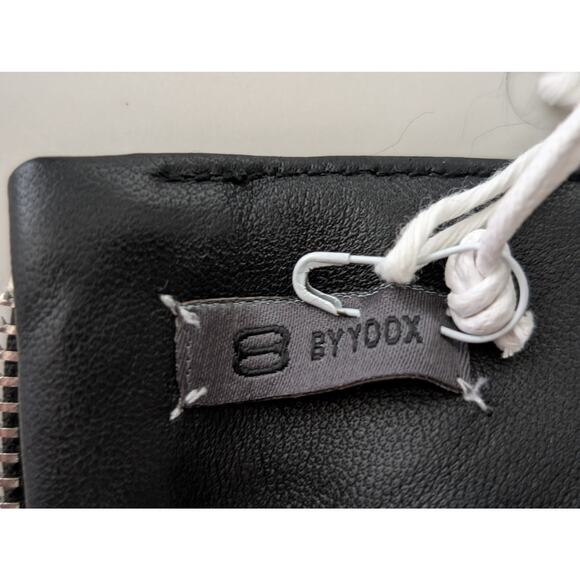 8 by YOOX Italian Leather Pencil Mid-Long Dress Black IT Size 40 US Size 4 Small - Picture 10 of 12